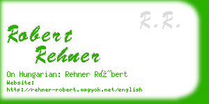 robert rehner business card